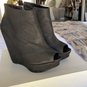Chinese Laundry Mix Tape Peep Toe Booties